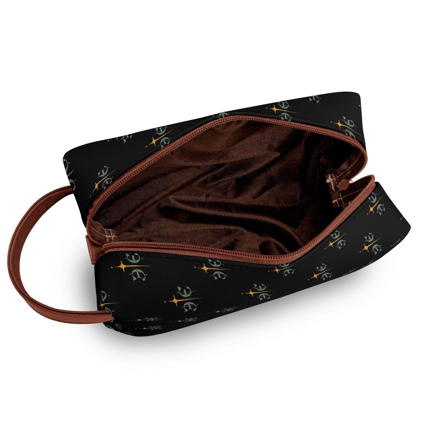 Travel PU Leather Toilettrie Bag Makeup Cosmetics Organizer
