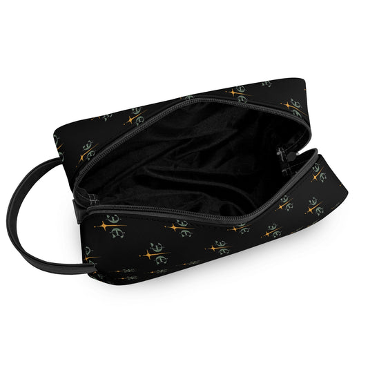 Travel PU Leather Toilettrie Bag Makeup Cosmetics Organizer